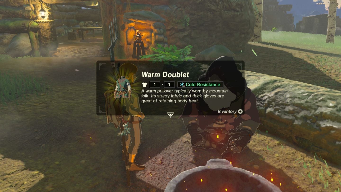 Zelda Breath of the Wild Getting cold resistance early with warm